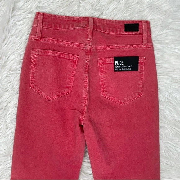 New PAIGE Hoxton Straight Ankle Jean Wildflower NWT Denim 25 - Picture 13 of 14